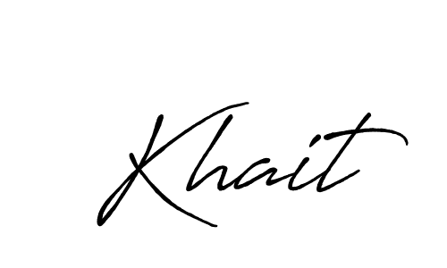 Similarly Antro_Vectra_Bolder is the best handwritten signature design. Signature creator online .You can use it as an online autograph creator for name Khait. Khait signature style 7 images and pictures png