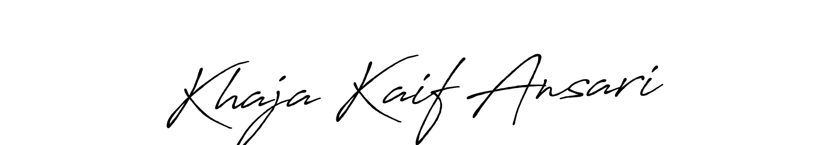 Also You can easily find your signature by using the search form. We will create Khaja Kaif Ansari name handwritten signature images for you free of cost using Antro_Vectra_Bolder sign style. Khaja Kaif Ansari signature style 7 images and pictures png