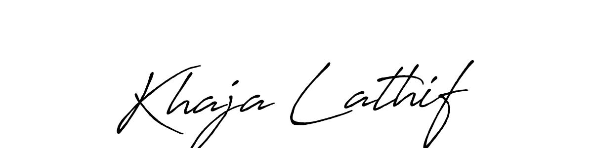 The best way (Antro_Vectra_Bolder) to make a short signature is to pick only two or three words in your name. The name Khaja Lathif include a total of six letters. For converting this name. Khaja Lathif signature style 7 images and pictures png