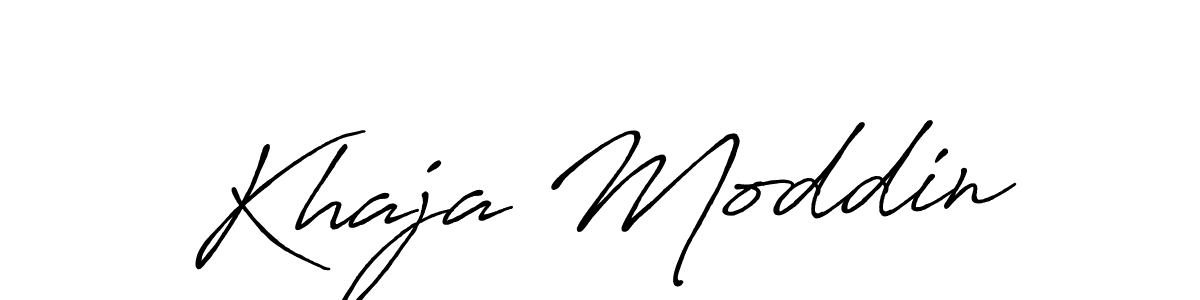 How to make Khaja Moddin name signature. Use Antro_Vectra_Bolder style for creating short signs online. This is the latest handwritten sign. Khaja Moddin signature style 7 images and pictures png