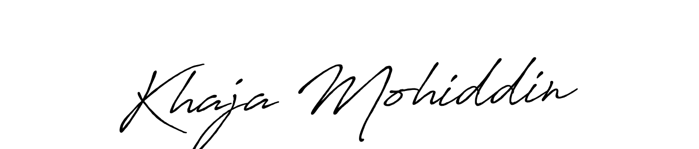 Make a beautiful signature design for name Khaja Mohiddin. With this signature (Antro_Vectra_Bolder) style, you can create a handwritten signature for free. Khaja Mohiddin signature style 7 images and pictures png