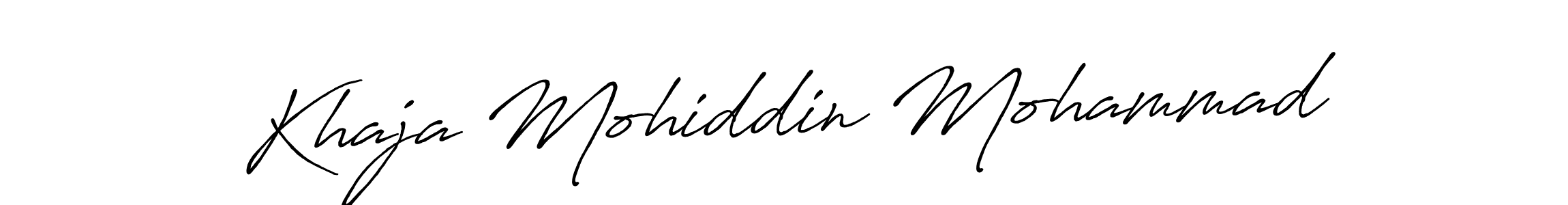 Make a beautiful signature design for name Khaja Mohiddin Mohammad. With this signature (Antro_Vectra_Bolder) style, you can create a handwritten signature for free. Khaja Mohiddin Mohammad signature style 7 images and pictures png