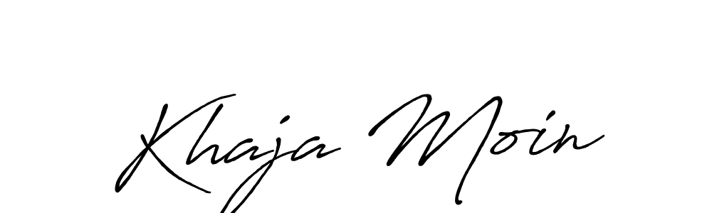 Use a signature maker to create a handwritten signature online. With this signature software, you can design (Antro_Vectra_Bolder) your own signature for name Khaja Moin. Khaja Moin signature style 7 images and pictures png