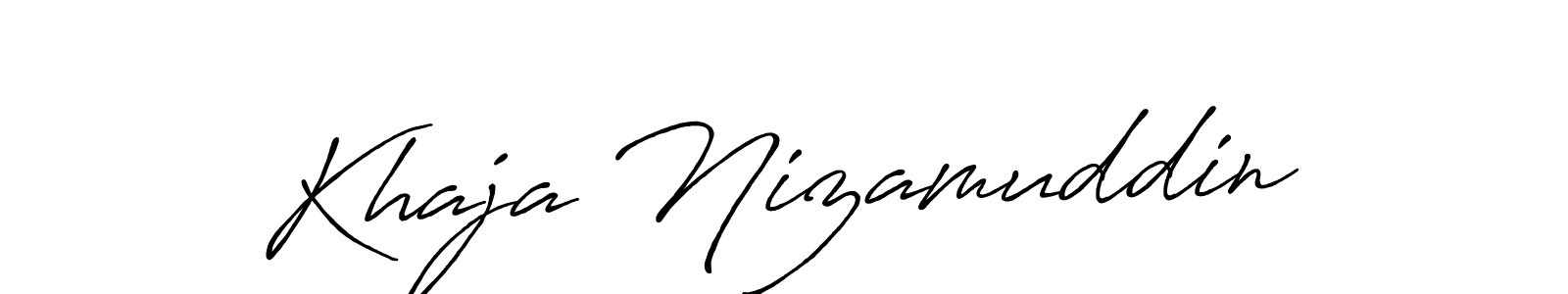 It looks lik you need a new signature style for name Khaja Nizamuddin. Design unique handwritten (Antro_Vectra_Bolder) signature with our free signature maker in just a few clicks. Khaja Nizamuddin signature style 7 images and pictures png