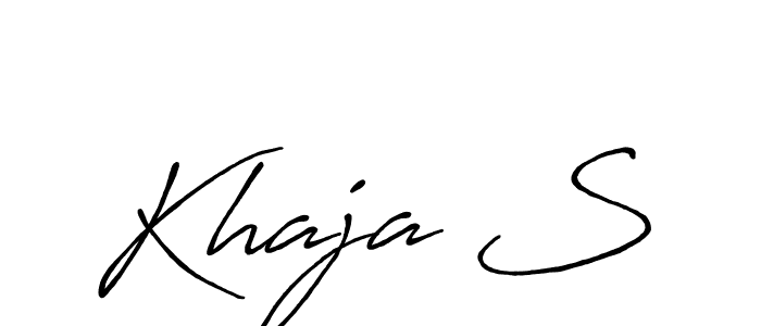 Use a signature maker to create a handwritten signature online. With this signature software, you can design (Antro_Vectra_Bolder) your own signature for name Khaja S. Khaja S signature style 7 images and pictures png