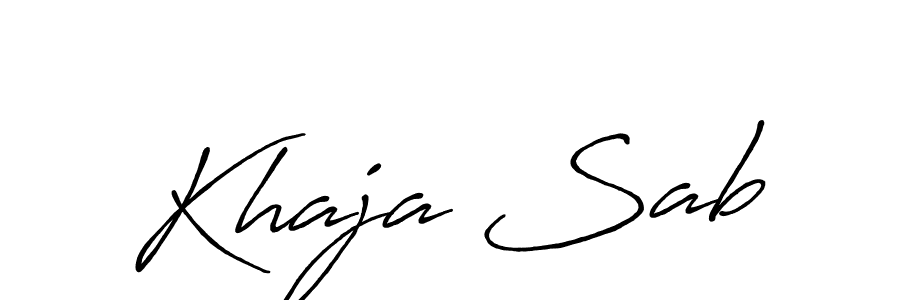 You should practise on your own different ways (Antro_Vectra_Bolder) to write your name (Khaja Sab) in signature. don't let someone else do it for you. Khaja Sab signature style 7 images and pictures png