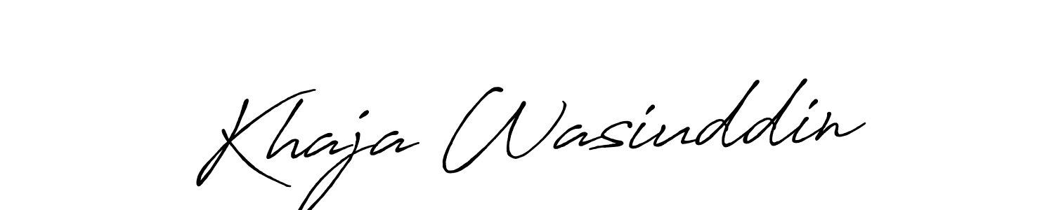 Also we have Khaja Wasiuddin name is the best signature style. Create professional handwritten signature collection using Antro_Vectra_Bolder autograph style. Khaja Wasiuddin signature style 7 images and pictures png