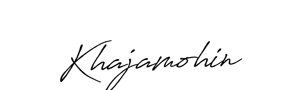 Also You can easily find your signature by using the search form. We will create Khajamohin name handwritten signature images for you free of cost using Antro_Vectra_Bolder sign style. Khajamohin signature style 7 images and pictures png