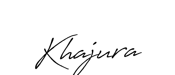 Use a signature maker to create a handwritten signature online. With this signature software, you can design (Antro_Vectra_Bolder) your own signature for name Khajura. Khajura signature style 7 images and pictures png