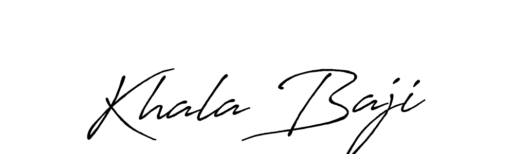 How to make Khala Baji name signature. Use Antro_Vectra_Bolder style for creating short signs online. This is the latest handwritten sign. Khala Baji signature style 7 images and pictures png