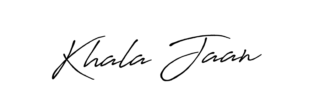 Khala Jaan stylish signature style. Best Handwritten Sign (Antro_Vectra_Bolder) for my name. Handwritten Signature Collection Ideas for my name Khala Jaan. Khala Jaan signature style 7 images and pictures png