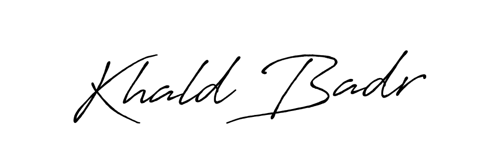 It looks lik you need a new signature style for name Khald Badr. Design unique handwritten (Antro_Vectra_Bolder) signature with our free signature maker in just a few clicks. Khald Badr signature style 7 images and pictures png