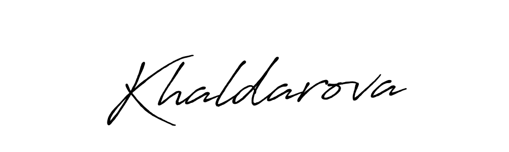 Make a beautiful signature design for name Khaldarova. With this signature (Antro_Vectra_Bolder) style, you can create a handwritten signature for free. Khaldarova signature style 7 images and pictures png