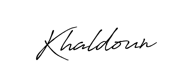 Make a short Khaldoun signature style. Manage your documents anywhere anytime using Antro_Vectra_Bolder. Create and add eSignatures, submit forms, share and send files easily. Khaldoun signature style 7 images and pictures png