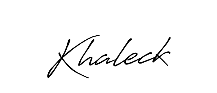 if you are searching for the best signature style for your name Khaleck. so please give up your signature search. here we have designed multiple signature styles  using Antro_Vectra_Bolder. Khaleck signature style 7 images and pictures png