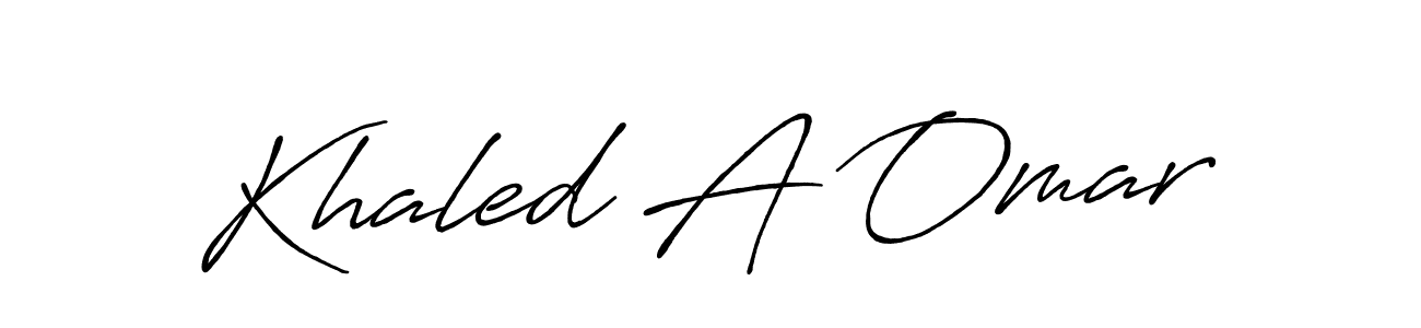 Design your own signature with our free online signature maker. With this signature software, you can create a handwritten (Antro_Vectra_Bolder) signature for name Khaled A Omar. Khaled A Omar signature style 7 images and pictures png