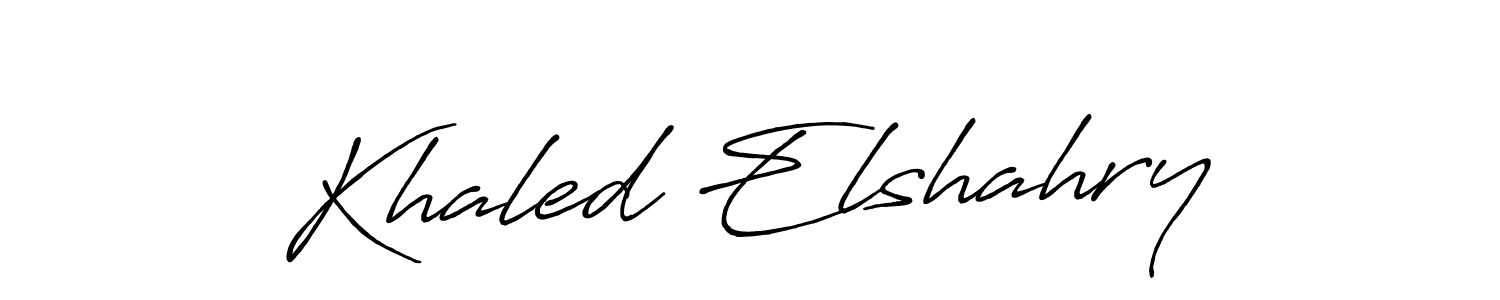 Antro_Vectra_Bolder is a professional signature style that is perfect for those who want to add a touch of class to their signature. It is also a great choice for those who want to make their signature more unique. Get Khaled Elshahry name to fancy signature for free. Khaled Elshahry signature style 7 images and pictures png