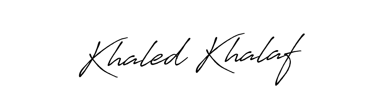Design your own signature with our free online signature maker. With this signature software, you can create a handwritten (Antro_Vectra_Bolder) signature for name Khaled Khalaf. Khaled Khalaf signature style 7 images and pictures png