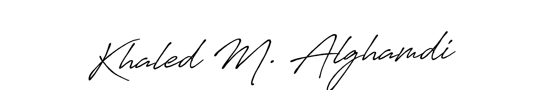 Also we have Khaled M. Alghamdi name is the best signature style. Create professional handwritten signature collection using Antro_Vectra_Bolder autograph style. Khaled M. Alghamdi signature style 7 images and pictures png