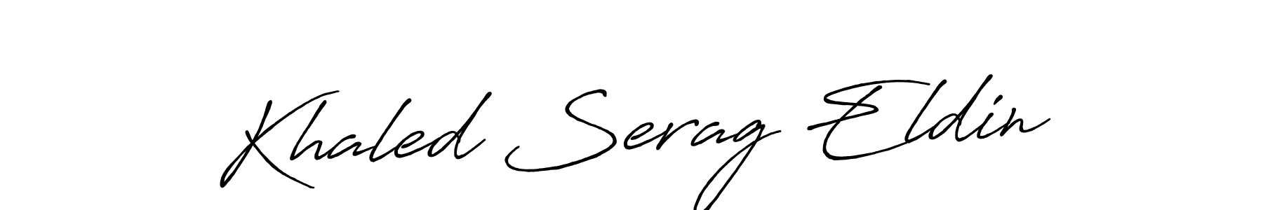 Khaled Serag Eldin stylish signature style. Best Handwritten Sign (Antro_Vectra_Bolder) for my name. Handwritten Signature Collection Ideas for my name Khaled Serag Eldin. Khaled Serag Eldin signature style 7 images and pictures png