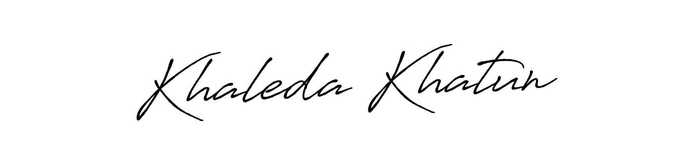 Create a beautiful signature design for name Khaleda Khatun. With this signature (Antro_Vectra_Bolder) fonts, you can make a handwritten signature for free. Khaleda Khatun signature style 7 images and pictures png