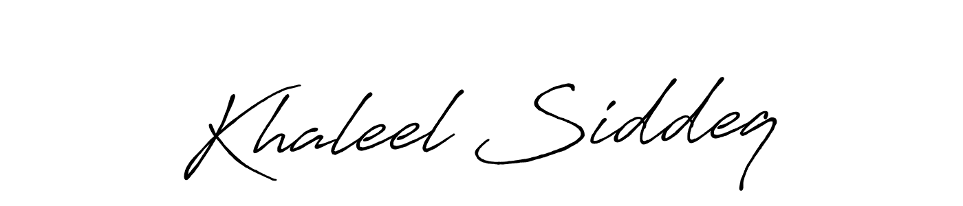 Design your own signature with our free online signature maker. With this signature software, you can create a handwritten (Antro_Vectra_Bolder) signature for name Khaleel Siddeq. Khaleel Siddeq signature style 7 images and pictures png