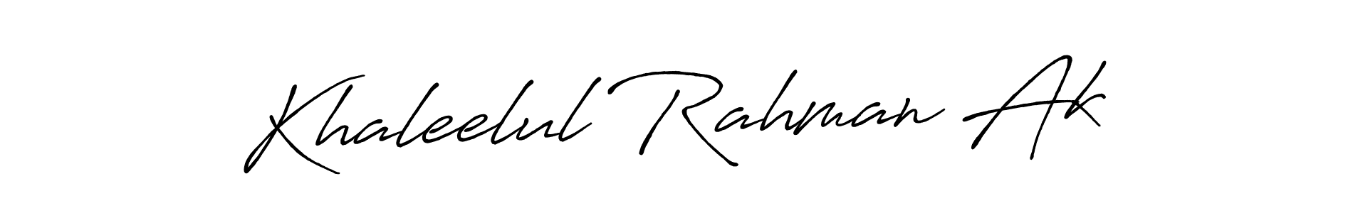 How to make Khaleelul Rahman Ak signature? Antro_Vectra_Bolder is a professional autograph style. Create handwritten signature for Khaleelul Rahman Ak name. Khaleelul Rahman Ak signature style 7 images and pictures png