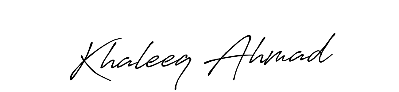You can use this online signature creator to create a handwritten signature for the name Khaleeq Ahmad. This is the best online autograph maker. Khaleeq Ahmad signature style 7 images and pictures png