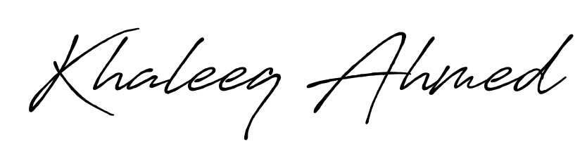 Antro_Vectra_Bolder is a professional signature style that is perfect for those who want to add a touch of class to their signature. Get Khaleeq Ahmed name fancy signature for free. Khaleeq Ahmed signature style 7 images and pictures png