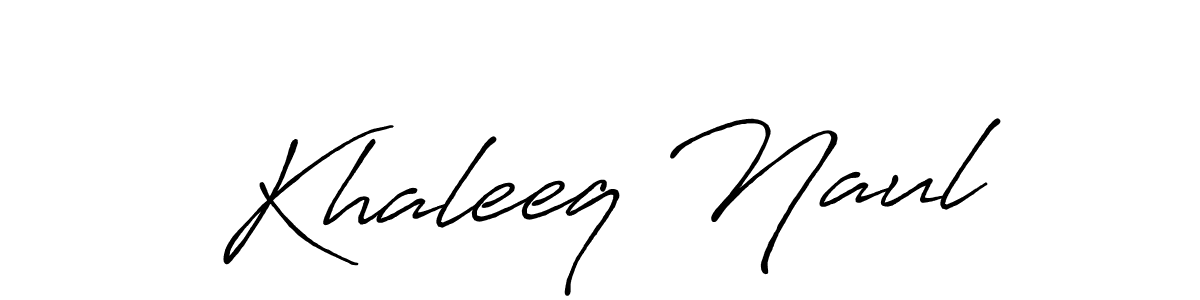 This is the best signature style for the Khaleeq Naul name. Also you like these signature font (Antro_Vectra_Bolder). Mix name signature. Khaleeq Naul signature style 7 images and pictures png