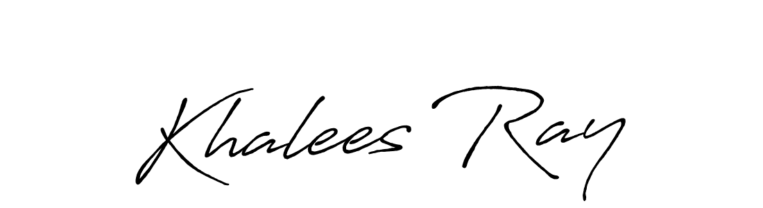The best way (Antro_Vectra_Bolder) to make a short signature is to pick only two or three words in your name. The name Khalees Ray include a total of six letters. For converting this name. Khalees Ray signature style 7 images and pictures png