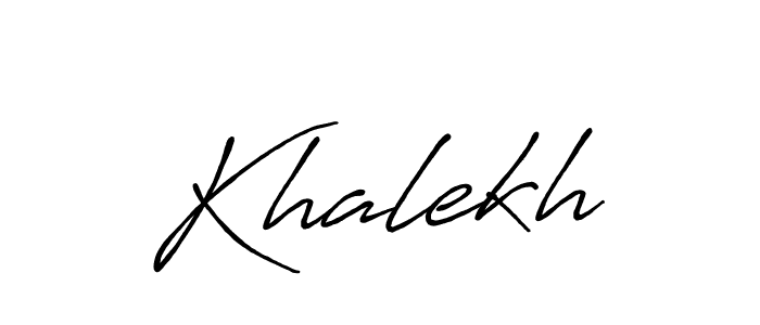 Khalekh stylish signature style. Best Handwritten Sign (Antro_Vectra_Bolder) for my name. Handwritten Signature Collection Ideas for my name Khalekh. Khalekh signature style 7 images and pictures png