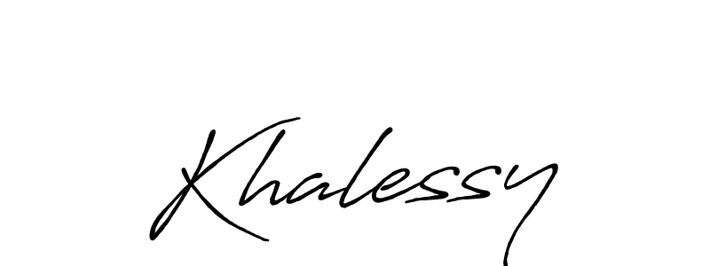 Make a beautiful signature design for name Khalessy. With this signature (Antro_Vectra_Bolder) style, you can create a handwritten signature for free. Khalessy signature style 7 images and pictures png