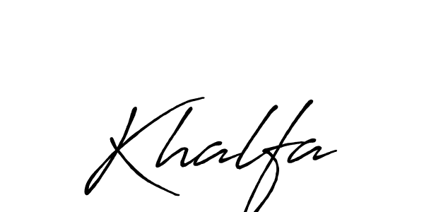 How to make Khalfa name signature. Use Antro_Vectra_Bolder style for creating short signs online. This is the latest handwritten sign. Khalfa signature style 7 images and pictures png