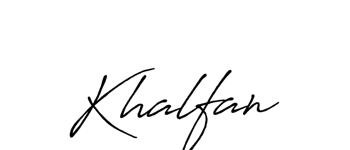Use a signature maker to create a handwritten signature online. With this signature software, you can design (Antro_Vectra_Bolder) your own signature for name Khalfan. Khalfan signature style 7 images and pictures png