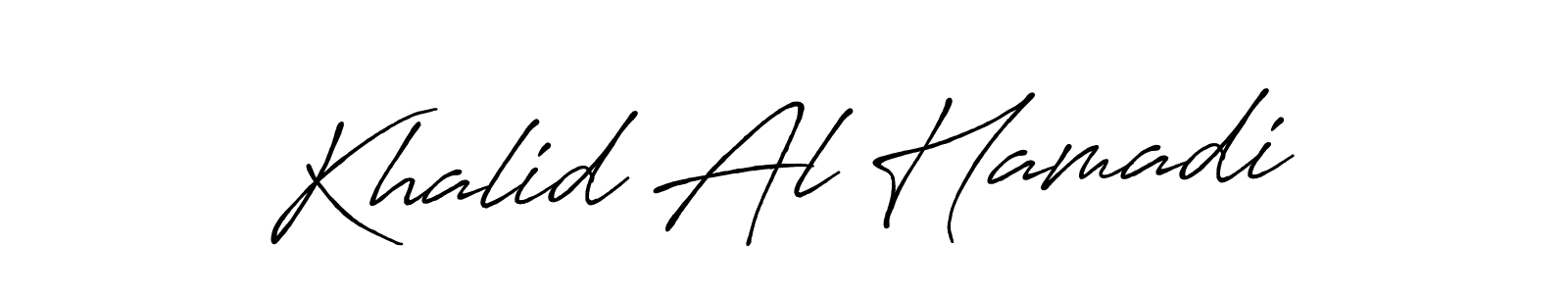 Khalid Al Hamadi stylish signature style. Best Handwritten Sign (Antro_Vectra_Bolder) for my name. Handwritten Signature Collection Ideas for my name Khalid Al Hamadi. Khalid Al Hamadi signature style 7 images and pictures png