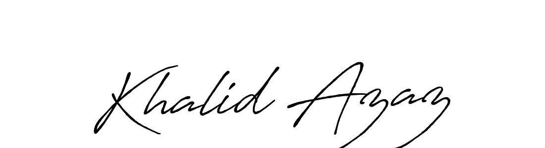 How to make Khalid Azaz signature? Antro_Vectra_Bolder is a professional autograph style. Create handwritten signature for Khalid Azaz name. Khalid Azaz signature style 7 images and pictures png
