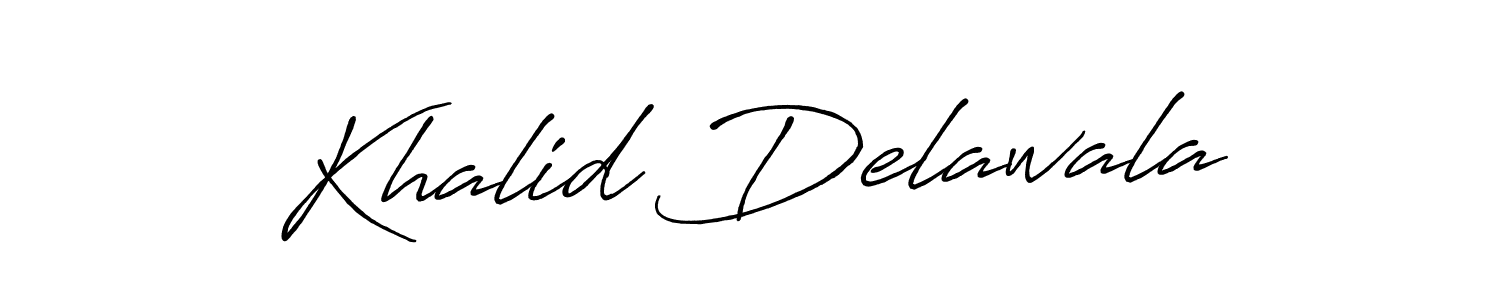 Antro_Vectra_Bolder is a professional signature style that is perfect for those who want to add a touch of class to their signature. It is also a great choice for those who want to make their signature more unique. Get Khalid Delawala name to fancy signature for free. Khalid Delawala signature style 7 images and pictures png