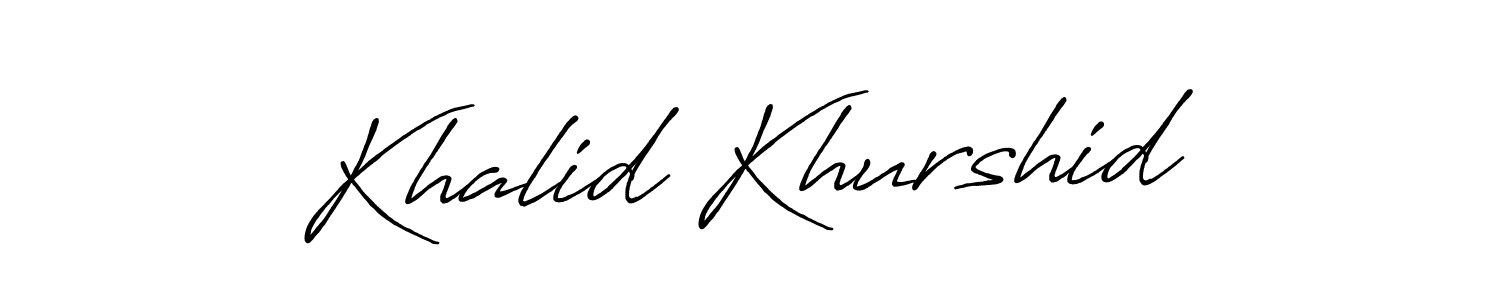 Make a beautiful signature design for name Khalid Khurshid. Use this online signature maker to create a handwritten signature for free. Khalid Khurshid signature style 7 images and pictures png