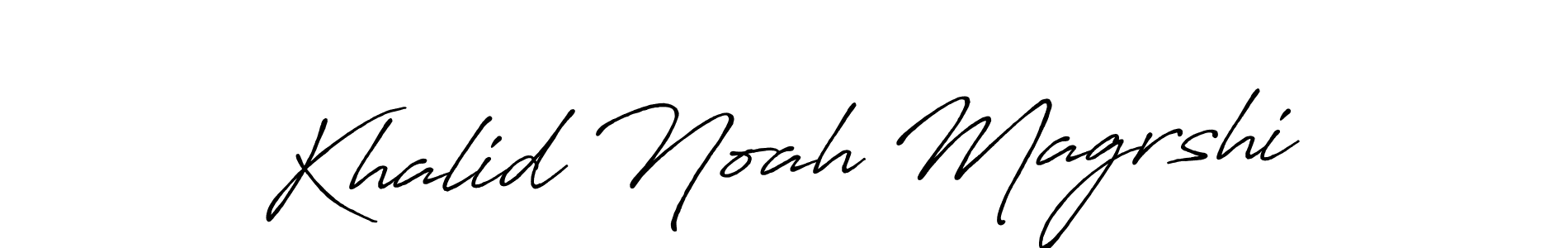 How to make Khalid Noah Magrshi signature? Antro_Vectra_Bolder is a professional autograph style. Create handwritten signature for Khalid Noah Magrshi name. Khalid Noah Magrshi signature style 7 images and pictures png