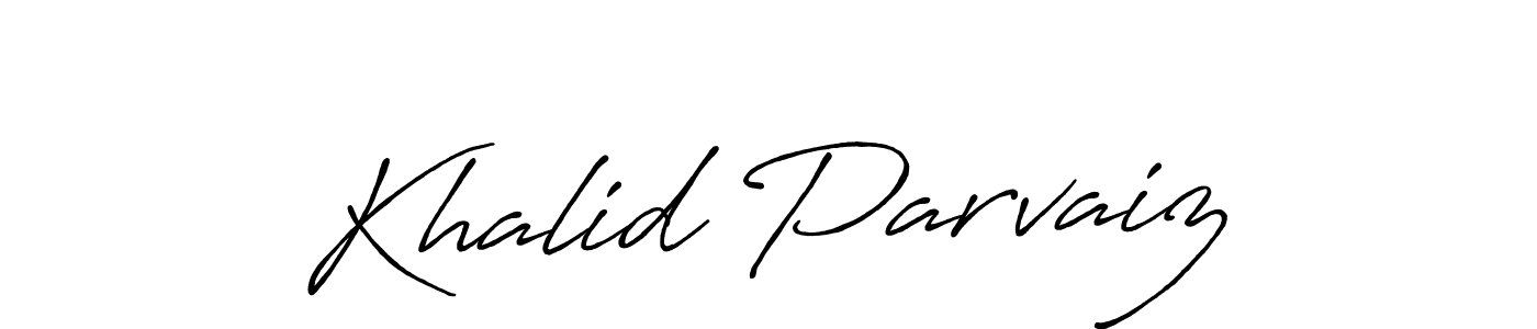 Similarly Antro_Vectra_Bolder is the best handwritten signature design. Signature creator online .You can use it as an online autograph creator for name Khalid Parvaiz. Khalid Parvaiz signature style 7 images and pictures png