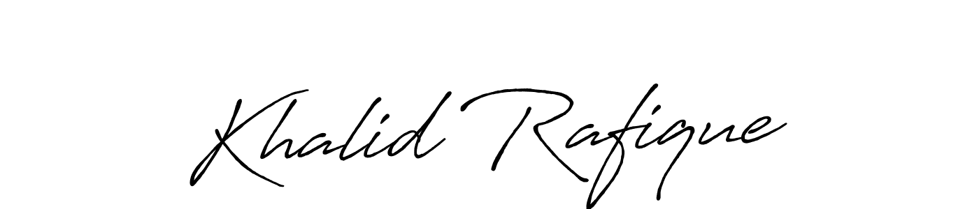 Khalid Rafique stylish signature style. Best Handwritten Sign (Antro_Vectra_Bolder) for my name. Handwritten Signature Collection Ideas for my name Khalid Rafique. Khalid Rafique signature style 7 images and pictures png