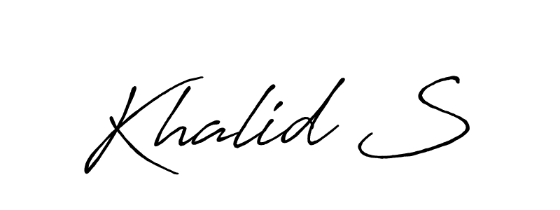 Make a beautiful signature design for name Khalid S. Use this online signature maker to create a handwritten signature for free. Khalid S signature style 7 images and pictures png