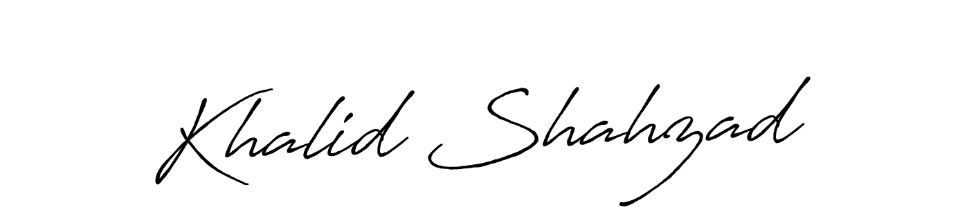 Also we have Khalid Shahzad name is the best signature style. Create professional handwritten signature collection using Antro_Vectra_Bolder autograph style. Khalid Shahzad signature style 7 images and pictures png