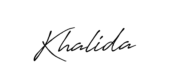 Khalida stylish signature style. Best Handwritten Sign (Antro_Vectra_Bolder) for my name. Handwritten Signature Collection Ideas for my name Khalida. Khalida signature style 7 images and pictures png