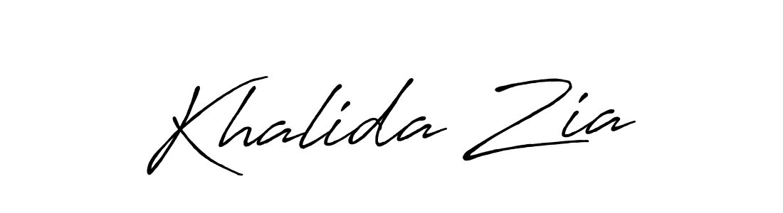 How to make Khalida Zia name signature. Use Antro_Vectra_Bolder style for creating short signs online. This is the latest handwritten sign. Khalida Zia signature style 7 images and pictures png