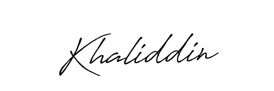Khaliddin stylish signature style. Best Handwritten Sign (Antro_Vectra_Bolder) for my name. Handwritten Signature Collection Ideas for my name Khaliddin. Khaliddin signature style 7 images and pictures png
