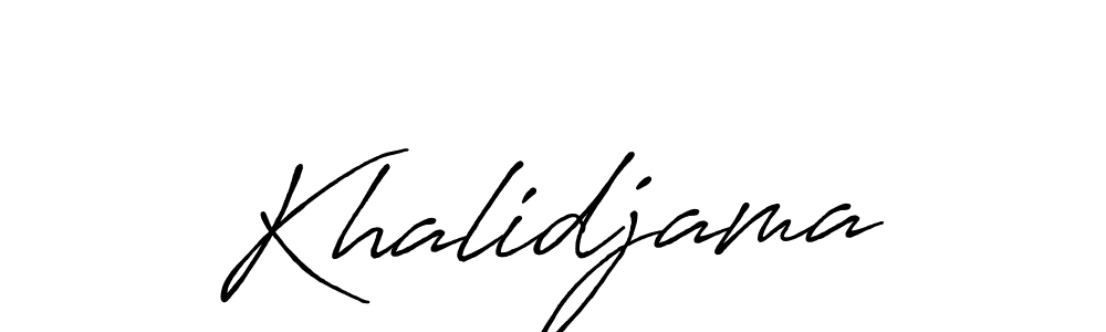 Make a beautiful signature design for name Khalidjama. With this signature (Antro_Vectra_Bolder) style, you can create a handwritten signature for free. Khalidjama signature style 7 images and pictures png