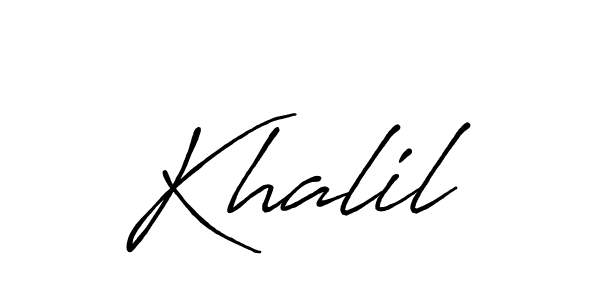 Khalil stylish signature style. Best Handwritten Sign (Antro_Vectra_Bolder) for my name. Handwritten Signature Collection Ideas for my name Khalil. Khalil signature style 7 images and pictures png