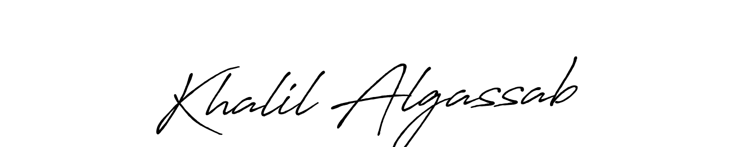 This is the best signature style for the Khalil Algassab name. Also you like these signature font (Antro_Vectra_Bolder). Mix name signature. Khalil Algassab signature style 7 images and pictures png